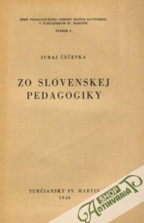 Zo slovenskej pedagogiky - Čečetka Juraj