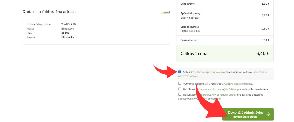 Dokončenie objednávky
