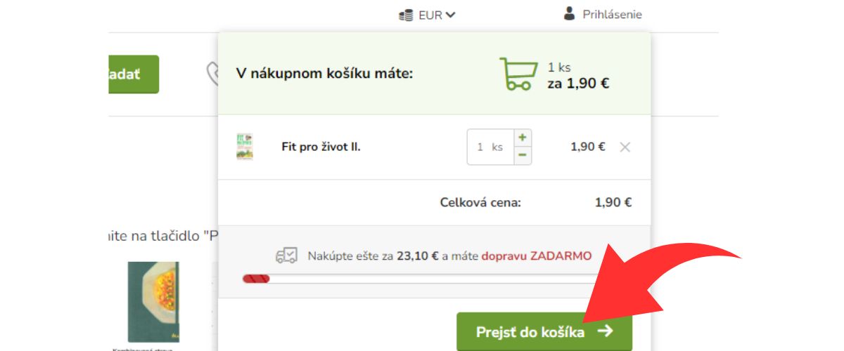 Nákupný košík detail